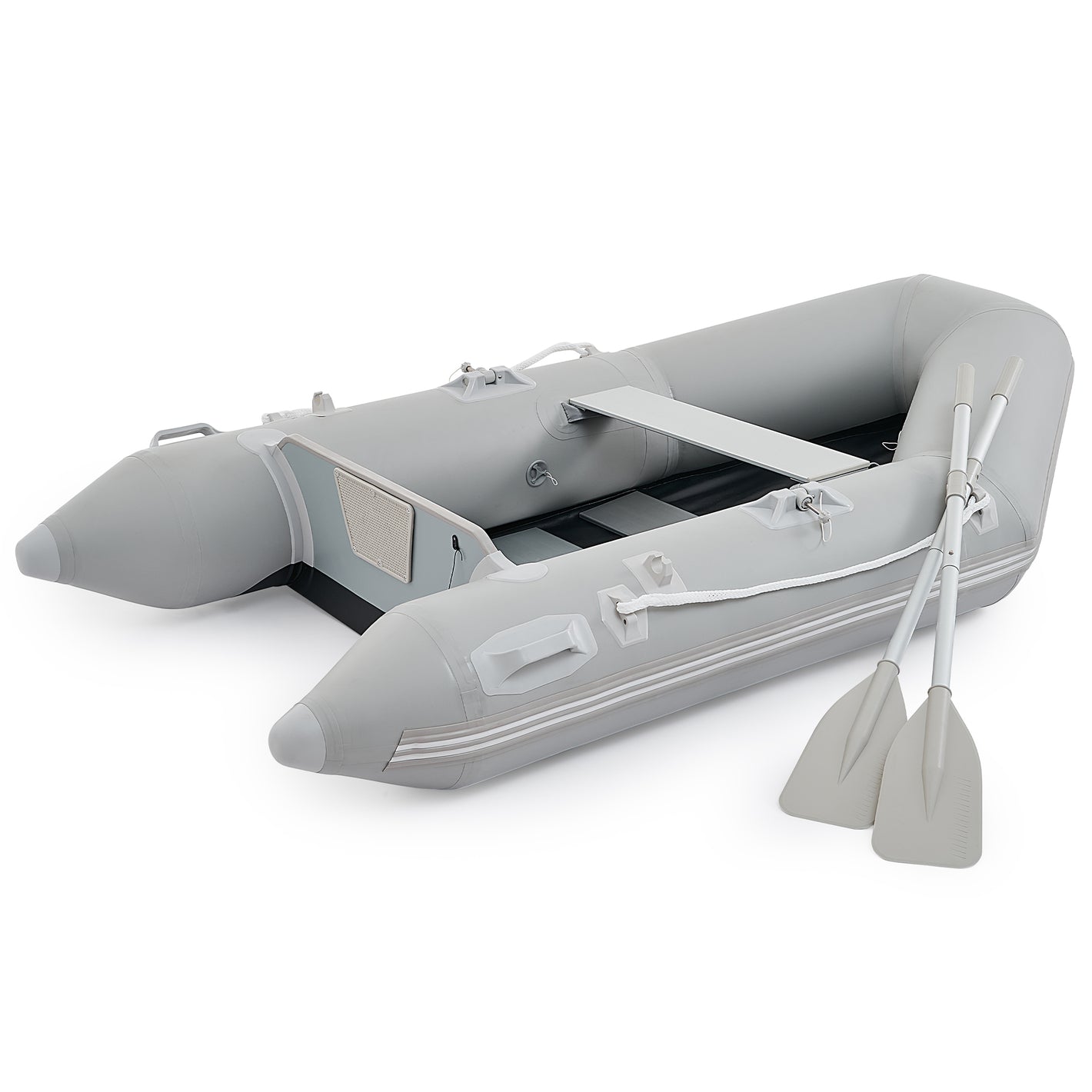CO-Z 7.5ft Inflatable Boat for 2 PVC Dinghy Raft 660lb with Aluminum Oars & Pump