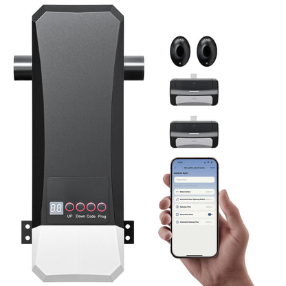 ZUMI-Authorized Wall Mount Smart Garage Door Opener with App Control 2 Remotes IR Sensors