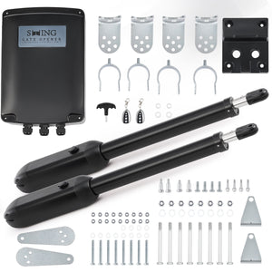 CO-Z Automatic Dual Swing Gate Opener Kit for 1100lb Door