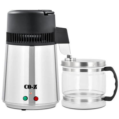 CO-Z 4L Water Distiller, Stainless Steel Purifier with Auto Shutoff
