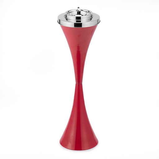CO-Z red outdoor ashtray stand with Lid