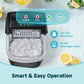 Portable Desktop Ice Maker with Self-Cleaning & Ice Scoop, Bullet Ice for Home/Kitchen/RV