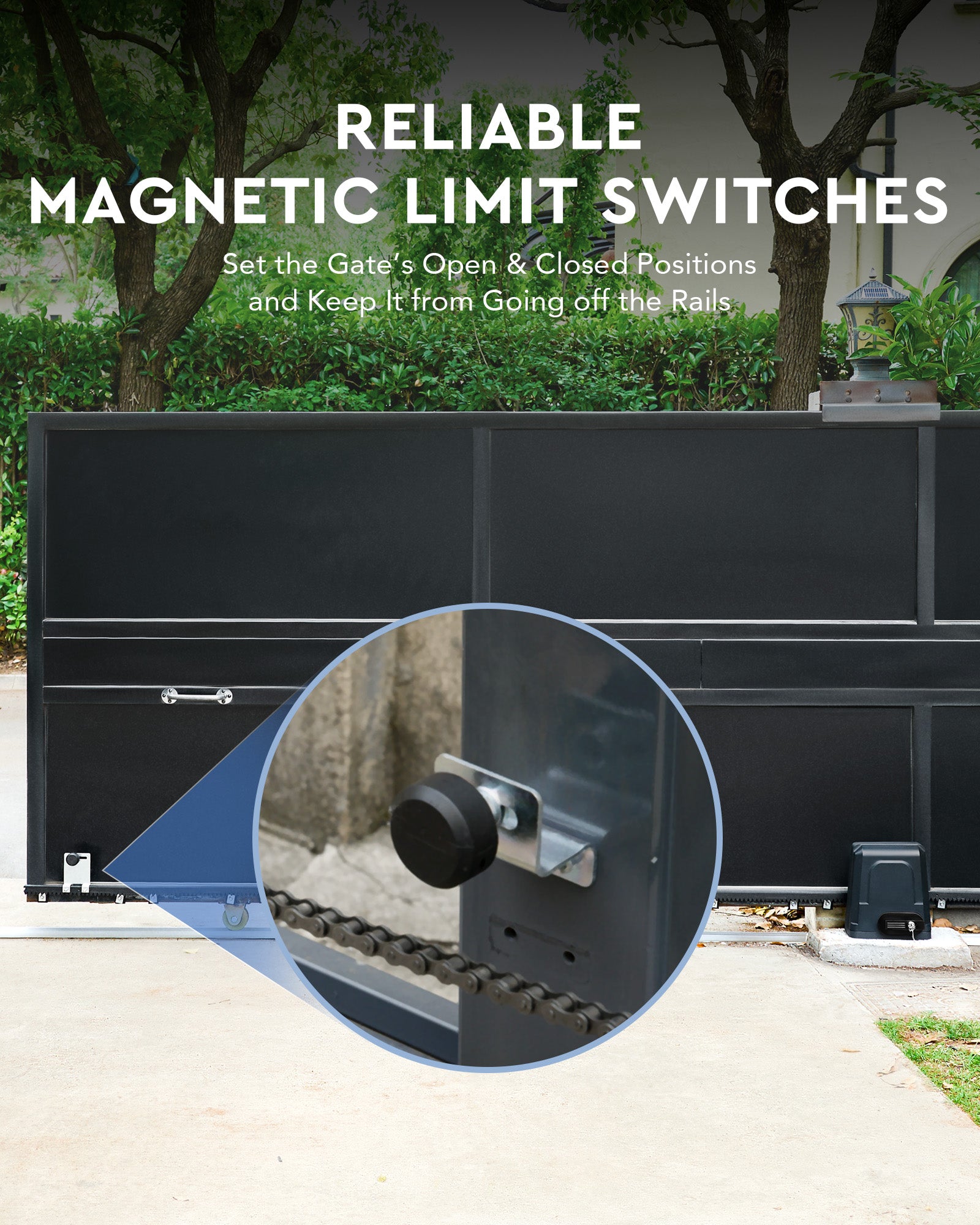 CO-Z Round Magnetic Limit Switches for Sliding Gate Opener