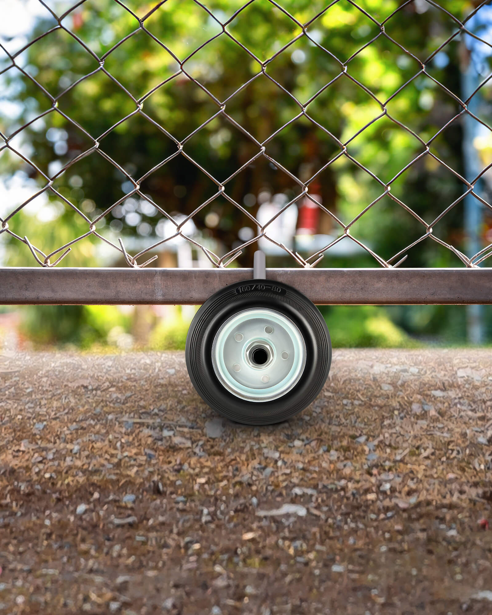 CO-Z 6 inch swing gate with wheels