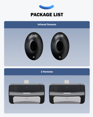 ZUMI-Authorized Wall Mount Automatic Garage Door Opener with 2 Remotes & Infrared Sensors