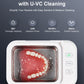 24W Ultrasonic Cleaner with 46kHz, 200mL Capacity, U-VC Light, and 2 Timer Settings for Jewelry, Retainers, Dentures, and Aligners