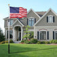 CO-Z FIag PoIes TeIescoping Aluminum with 3‘X5’ American flag, GoIden Ball Finial, PVC SIeeve, Hooks & Screws (16FT)