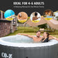 CO-Z 6-Person Portable Hot Tub, 6.8ft Inflatable Spa with 130 Bubble Jets, Heater & Pump, 265gal, Gray