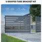Zumi-Authorized U-Shaped Tube Bracket Kit — Universal Fit for Automatic Gate Openers