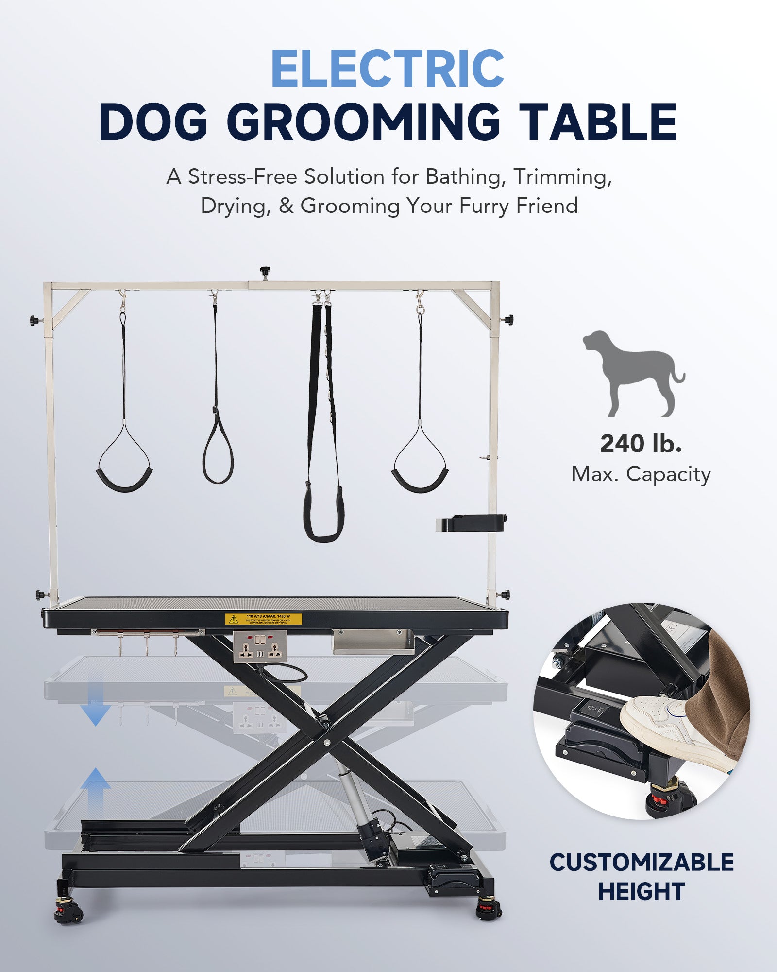Yahi Tech foldable dog grooming table vs CO-Z Electric model comparison