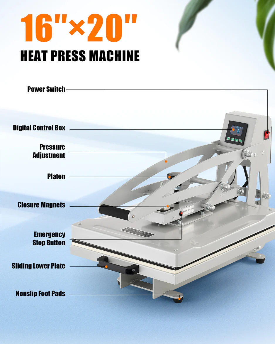 Creworks Heat Press Machine with Slide Out Base Creworks Heat Press Machine with Slide Out Base