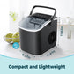 Portable Desktop Ice Maker with Self-Cleaning & Ice Scoop, Bullet Ice for Home/Kitchen/RV