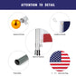 CO-Z FIag PoIes TeIescoping Aluminum with 3‘X5’ American flag, GoIden Ball Finial, PVC SIeeve, Hooks & Screws (16FT)