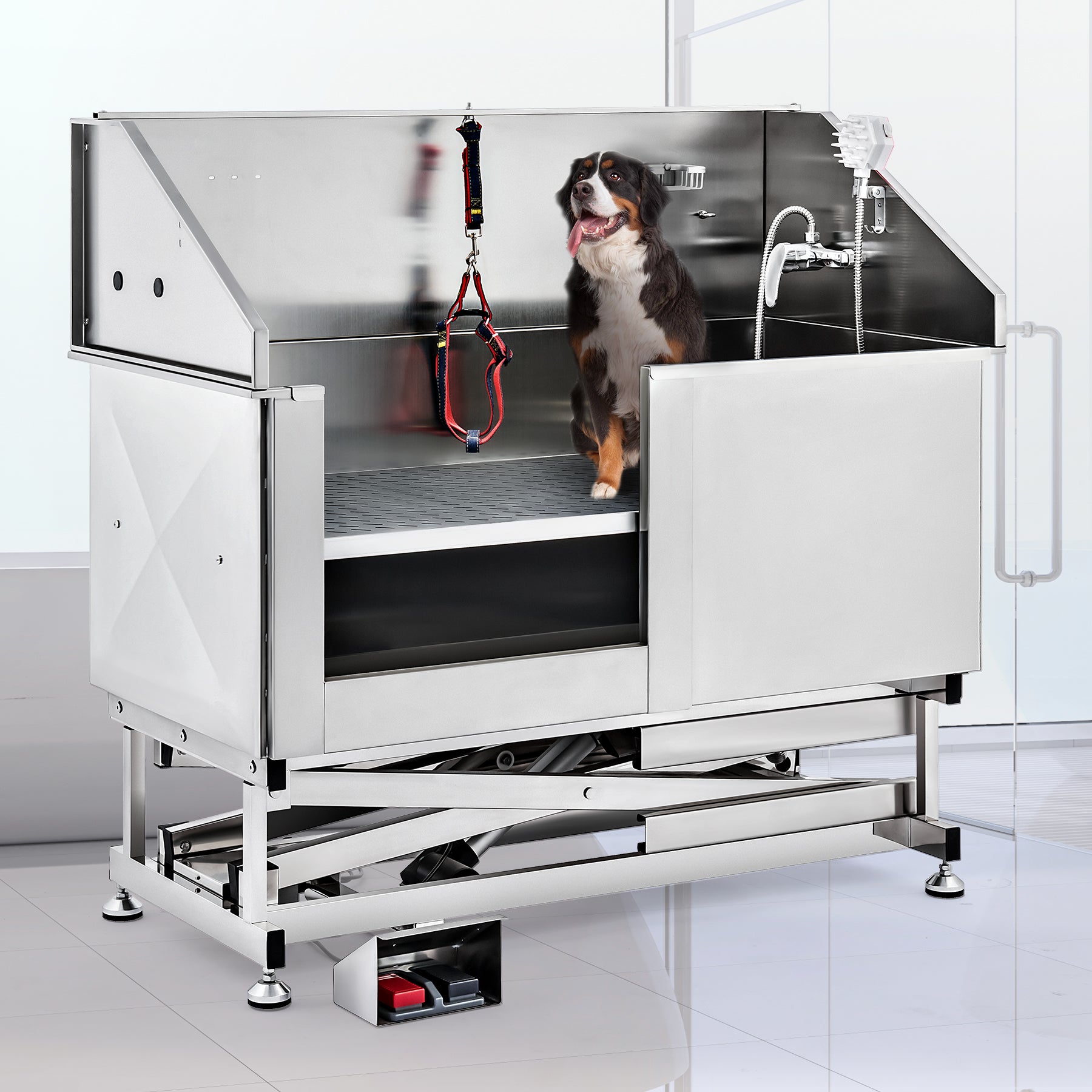 Stainless steel dog fashion washing station