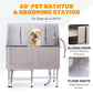50" Stainless Steel Pet Grooming Tub - Dog Bathtub