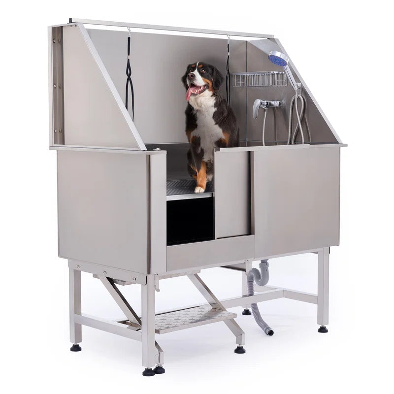 50" Stainless Steel Pet Grooming Tub - Dog Bathtub
