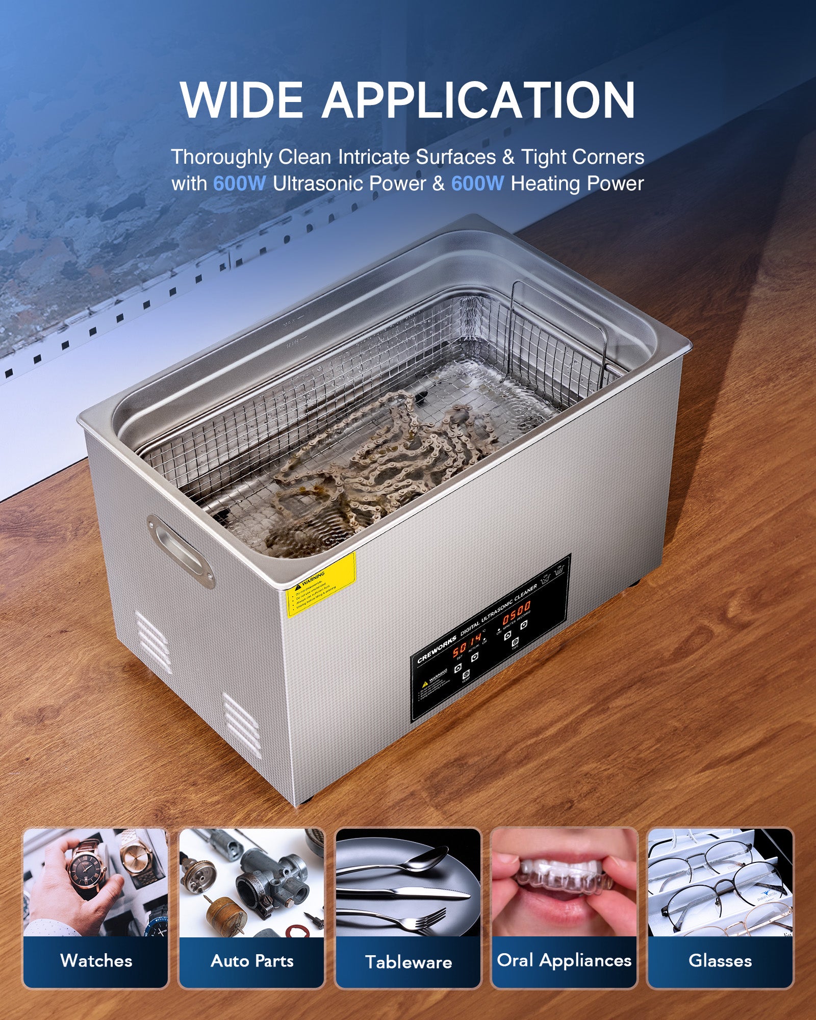 Ultrasonic Cleaner with Digital Timer and Heater for Ultrasonic Cleani