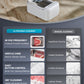 24W Ultrasonic Cleaner with 46kHz, 200mL Capacity, U-VC Light, and 2 Timer Settings for Jewelry, Retainers, Dentures, and Aligners