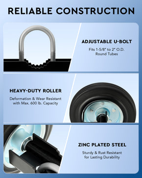 CO-Z 6 inch wheel for chain link fence gate