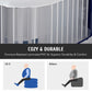 CO-Z 6-Person Portable Hot Tub, 6.8ft Inflatable Spa with 130 Bubble Jets, Heater & Pump, 265gal, Gray