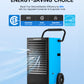 CREWORKS Authorized 180 PPD Commercial Dehumidifier with Water Pump, Auto Defrost & Smart Humidity Control