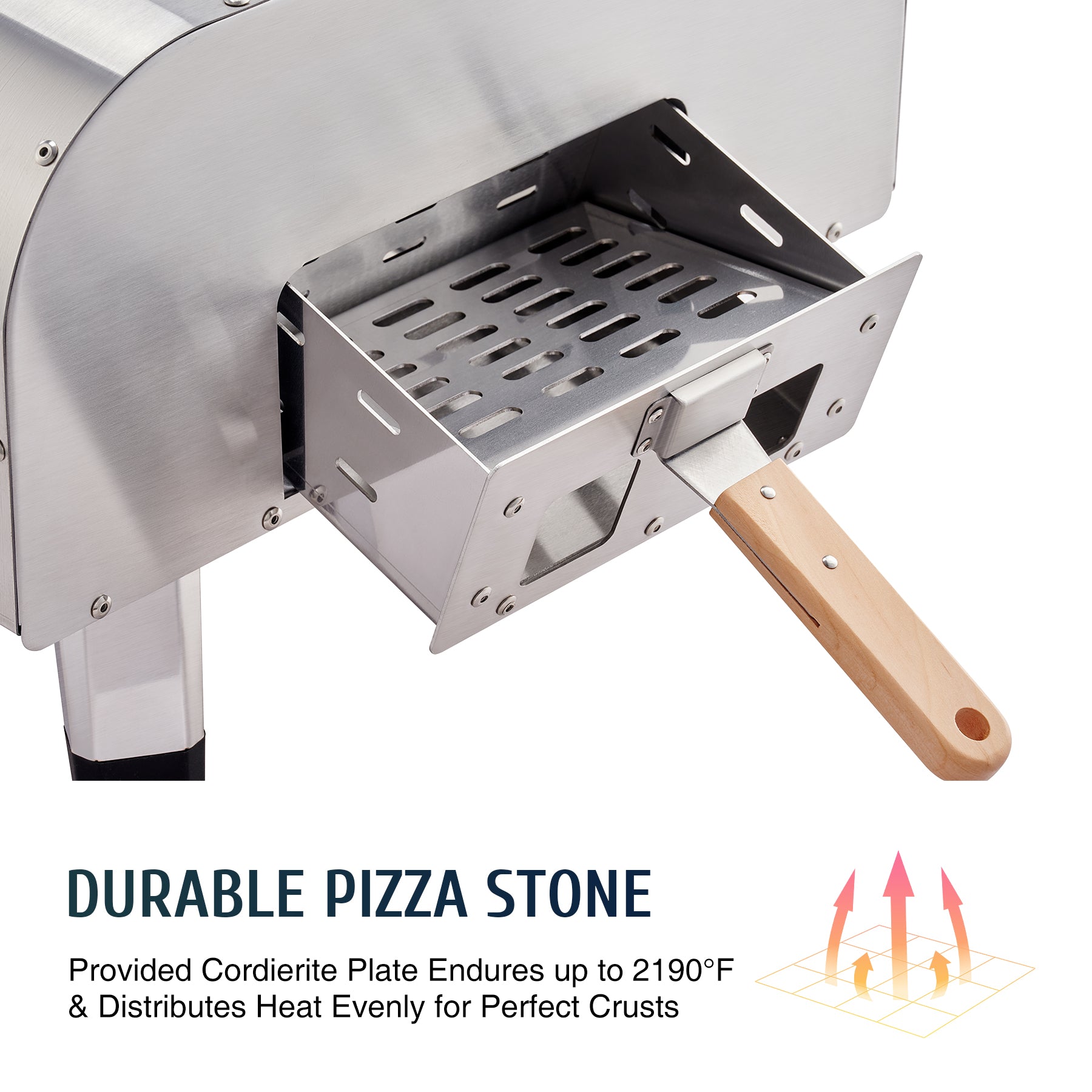 WILPREP Outdoor Pizza Oven with 12 inch Pizza Stone Pan Cutter