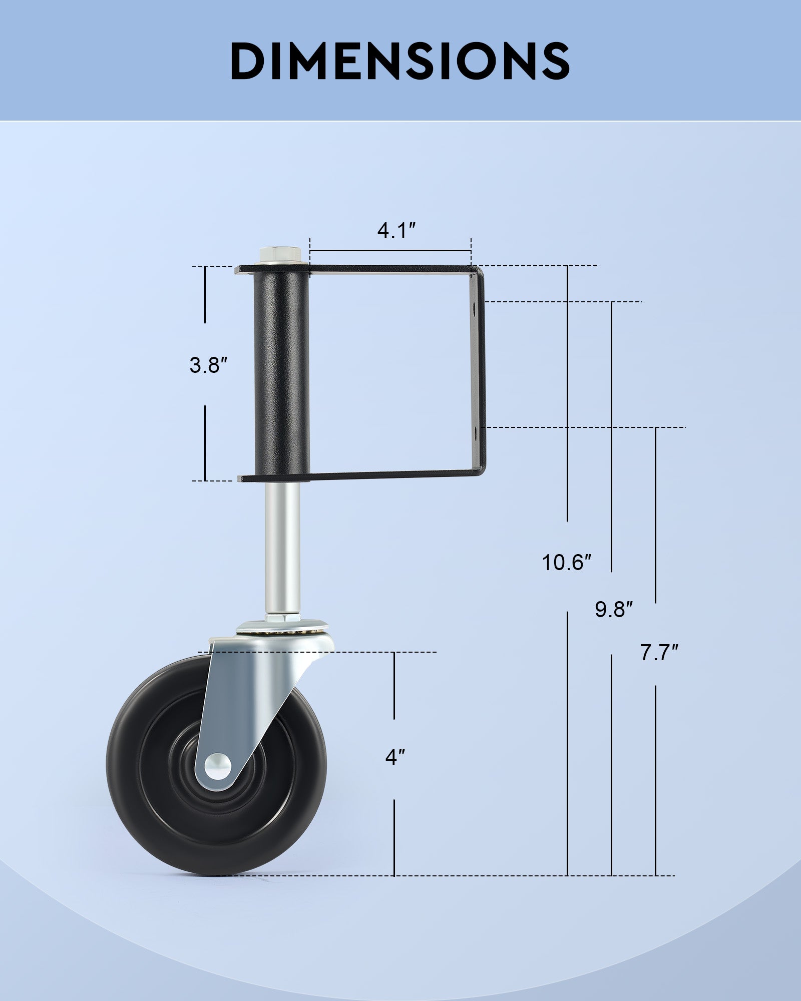 CO-Z 4 inch Spring Loaded Gate Casters