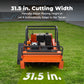 31.5" Remote Control Lawn Mower, 13.6HP Hybrid Power, Adjustable Height, 45°Slope Climbing