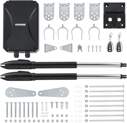 CO-Z Dual Swing Gate Opener Kit, for Dual Doors up to 440lb Each, Remote & App Control, Ideal for Driveways