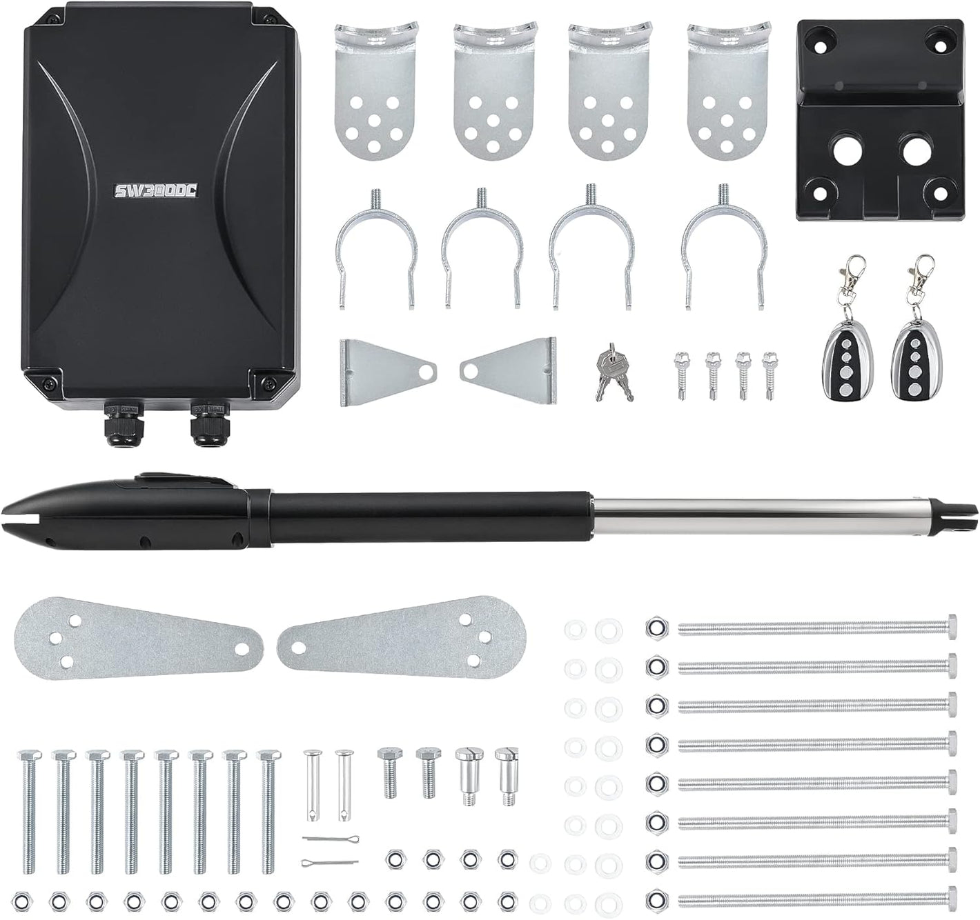 CO-Z Automatic Swing Gate Opener Kit, Supports Gates up to 660lb & 5.9ft Wide, with Remote & App Control