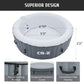 CO-Z 6-Person Portable Hot Tub, 6.8ft Inflatable Spa with 130 Bubble Jets, Heater & Pump, 265gal, Gray