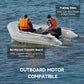 CO-Z 7.5ft Inflatable Boat for 2 PVC Dinghy Raft 660lb with Aluminum Oars & Pump
