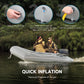 CO-Z 7.5ft Inflatable Boat for 2 PVC Dinghy Raft 660lb with Aluminum Oars & Pump