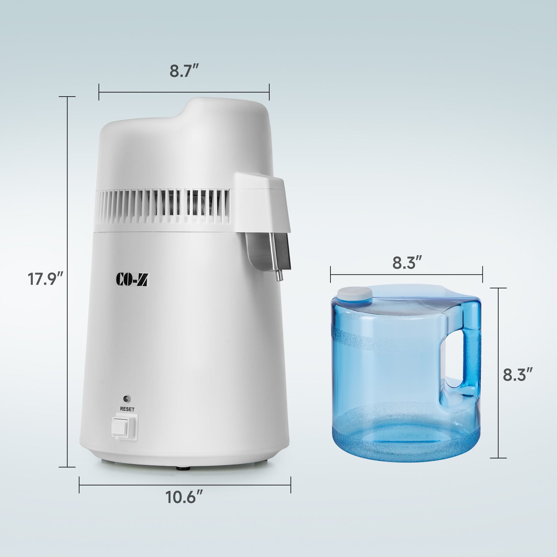 CO-Z 6L/1.6 Gallon Water Distiller with BPA Free Container
