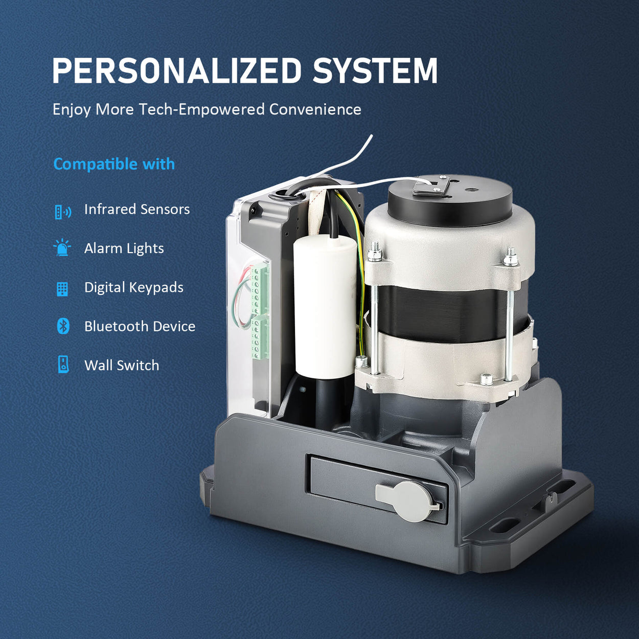 CO-Z 3300lb Automatic Sliding Gate Opener with Remote Controls