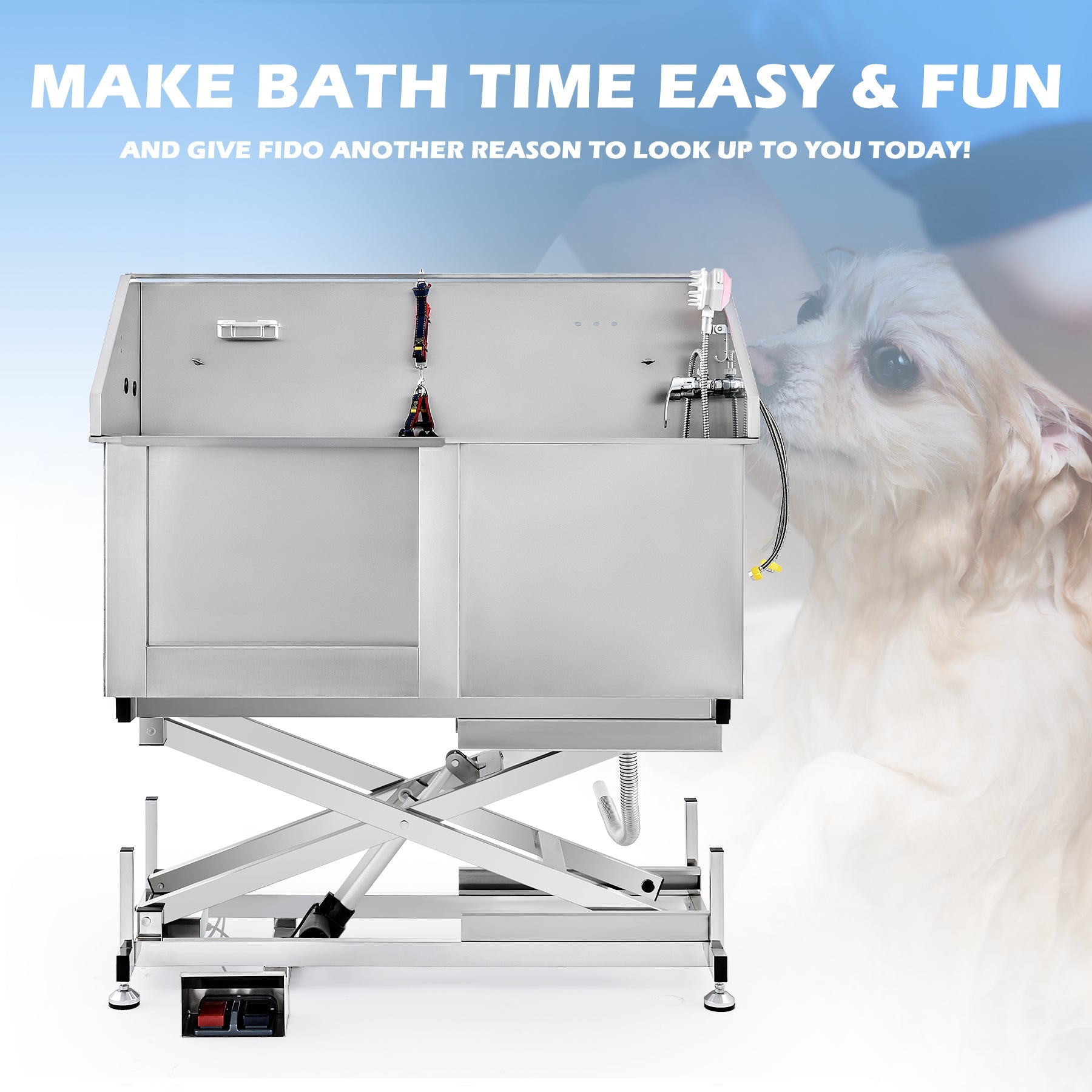 CO-Z 50 inch home dog wash station