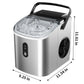 Portable Countertop Ice Maker, 26.5 lbs/Day, 9 Cubes in 6 Mins, with Auto-Cleaning, Basket & Scoop for Home, Office, and Parties