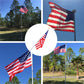 CO-Z FIag PoIes TeIescoping Aluminum with 3‘X5’ American flag, GoIden Ball Finial, PVC SIeeve, Hooks & Screws (16FT)