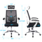 CO-Z Ergonomic Mesh Office Chair, High Back with Adjustable Headrest, Armrests & Lumbar Support, Black