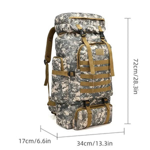 Outdoor Camouflage Backpack — Large-Capacity Waterproof Military-Style Travel & Hiking Pack