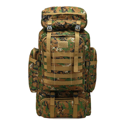Outdoor Camouflage Backpack — Large-Capacity Waterproof Military-Style Travel & Hiking Pack