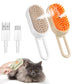 3-in-1 Steam Pet Brush for Dogs & Cats, Massage, Detangling & Hair Removal Grooming Comb with Gentle Spray