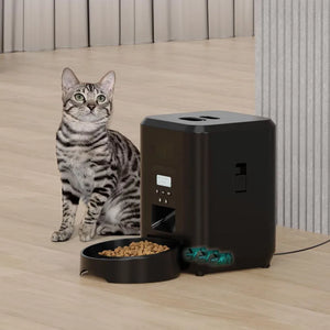 Smart Automatic Pet Feeder with Timed Portions, Slow-Feed Mode, and Food Dispenser for Cats & Dogs