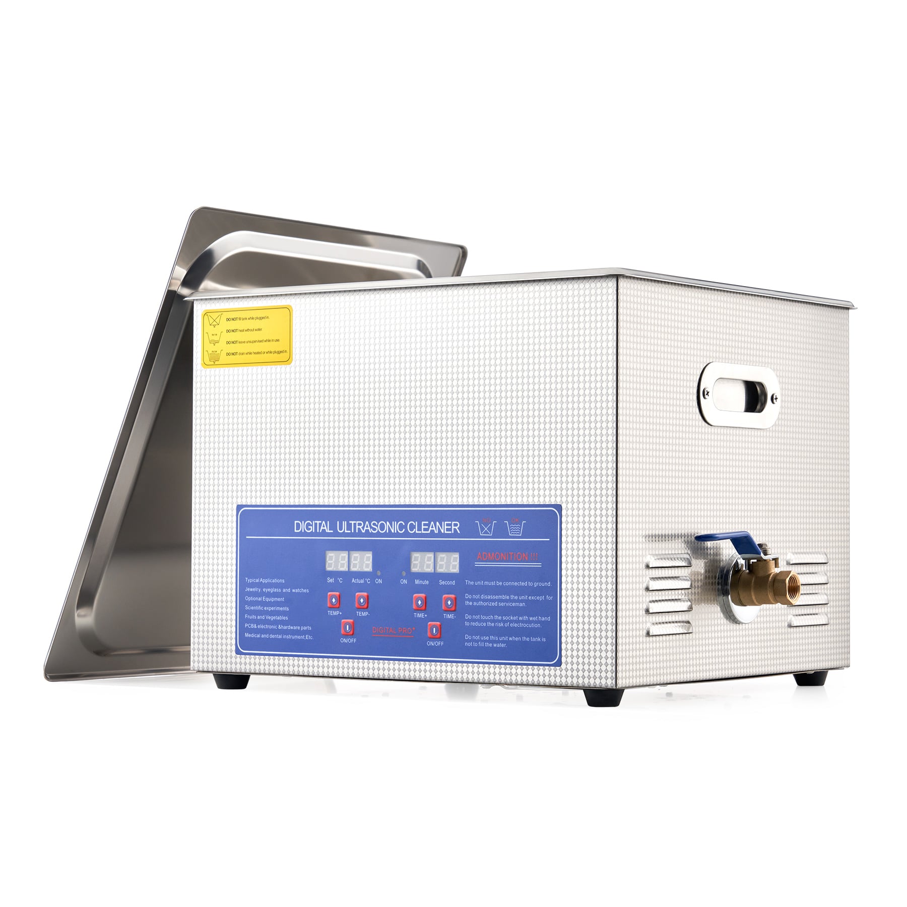COZ 15L Ultrasonic Cleaner with Digital Heater and Timer