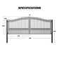 ZUMI Broadway Style Dual Swing Driveway Gates