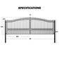ZUMI Broadway Style Dual Swing Driveway Gates