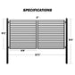ZUMI Brooklyn Style Dual Swing Driveway Gates