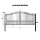 ZUMI Sydney Style Dual Swing Driveway Gates