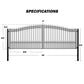ZUMI Sydney Style Dual Swing Driveway Gates