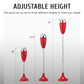 Adjustable Outdoor Floor Standing Ashtray Red